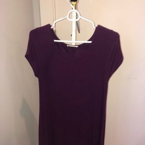 Purple T-shirt dress